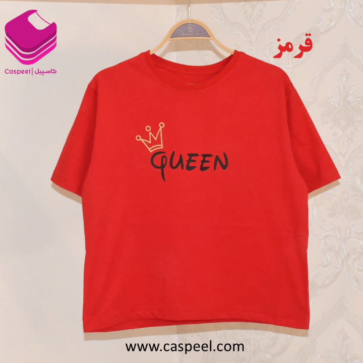 تیشرت کراپ زنانه طرح Queen کد K60-Q01